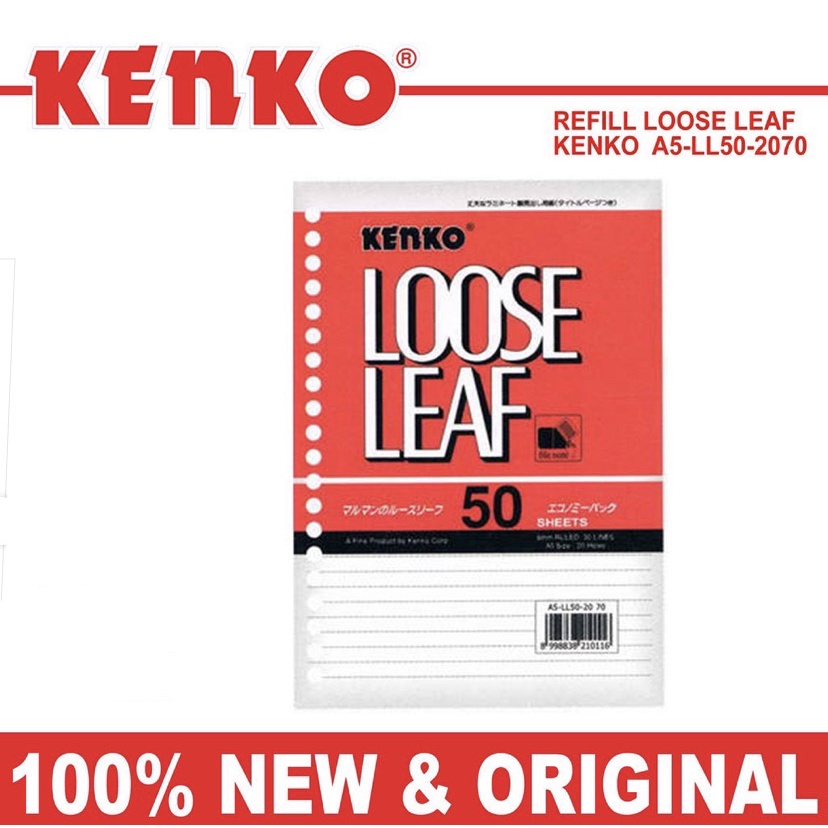 

Kenko Loose Leaf A5 Kertas Binder 50 Lembar [A5-LL 50-2070]