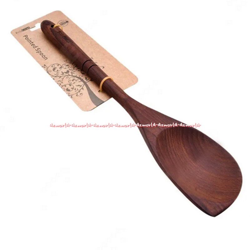 Krischef Pointed Spoon Wood Woody Sendok Spatula Tangkai Panjang Kayu Kris Chef