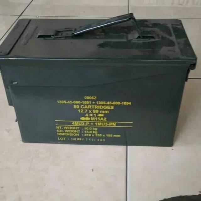 Kotak peluru besi box peluru besi kaleng amunisi serbaguna tactical outdoor