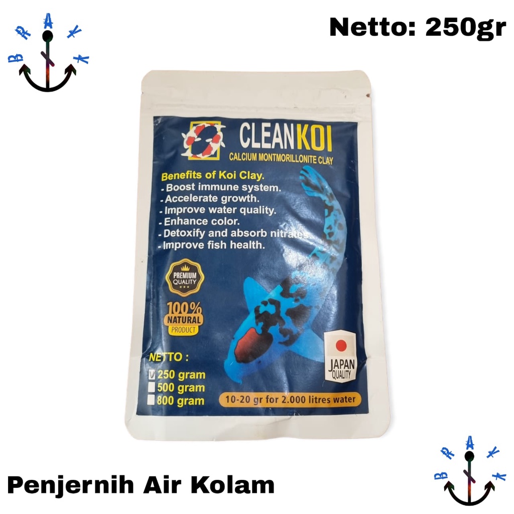 CleanKOI Penjernih Air Kolam Ikan Aquarium With Probiotik 250gr