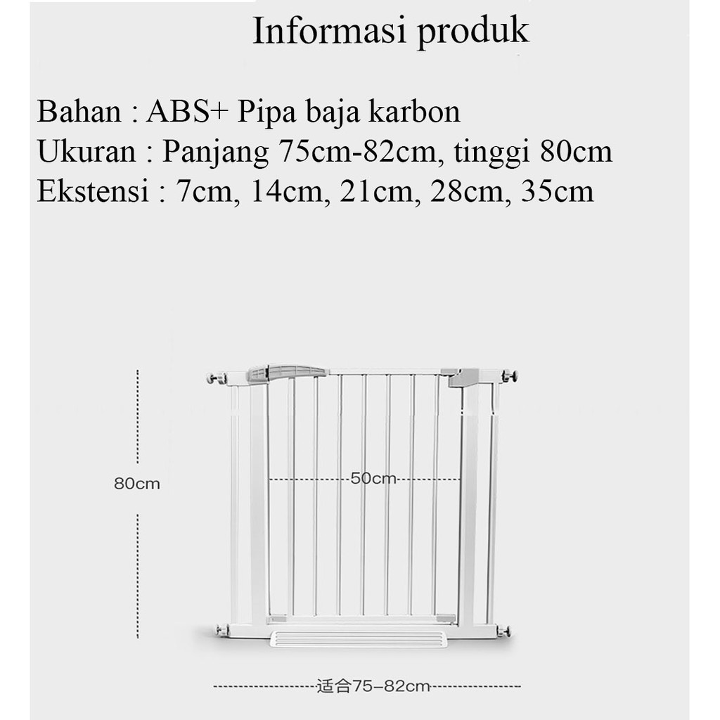 Pagar Kamar Anak Bayi Baby Safe Step Pass For Safety Gate