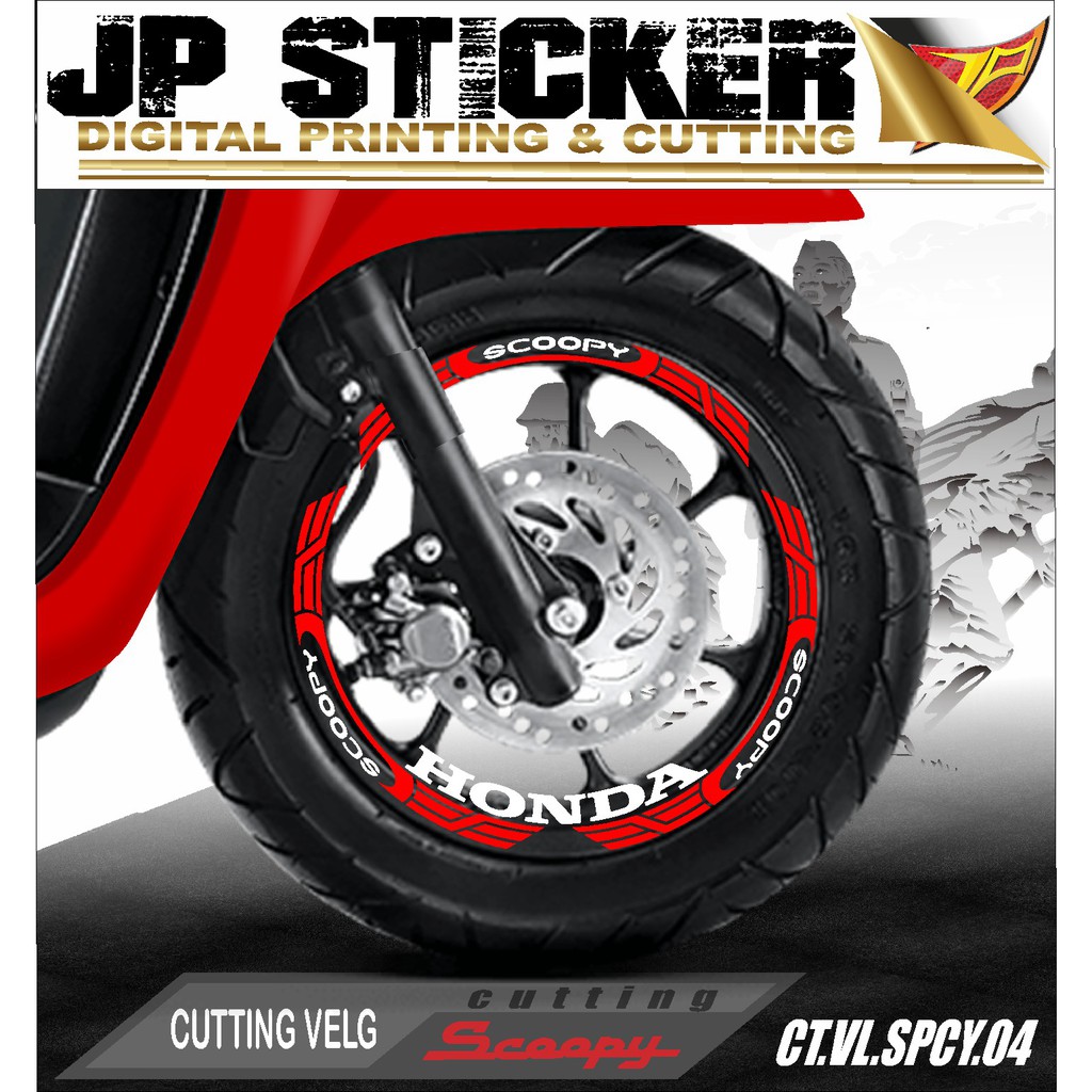 Stiker Cutting List VELG Motor SCOOPY 04