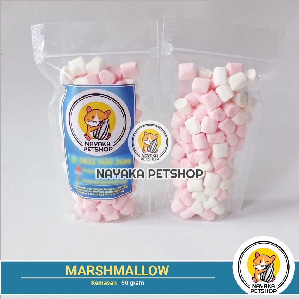 Marshmallow 50 gr Snack Hamster Makanan Cemilan Sugar Glider Extra Food