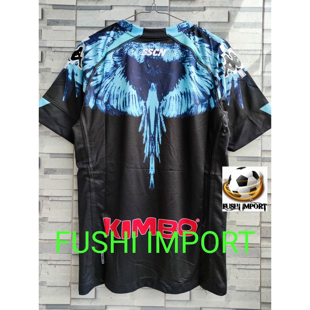 PLAYER ISSUE | Jersey Baju Bola Ssc Napoli Eagle Home Hitam Black 2021 2022 Drifit Adv Vaporknit