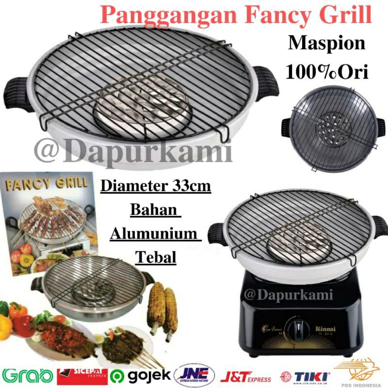 (COD/GRATIS ONGKIR) Fancy Grill maspion 33cm alat bakar panggang kompor serbaguna asli ori