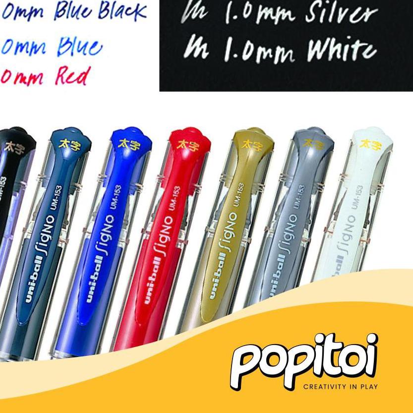

SUPER MURAH - UNI Signo UM-153 Broad Type Gel Pen Uni ball no sakura gelly Uniball White
