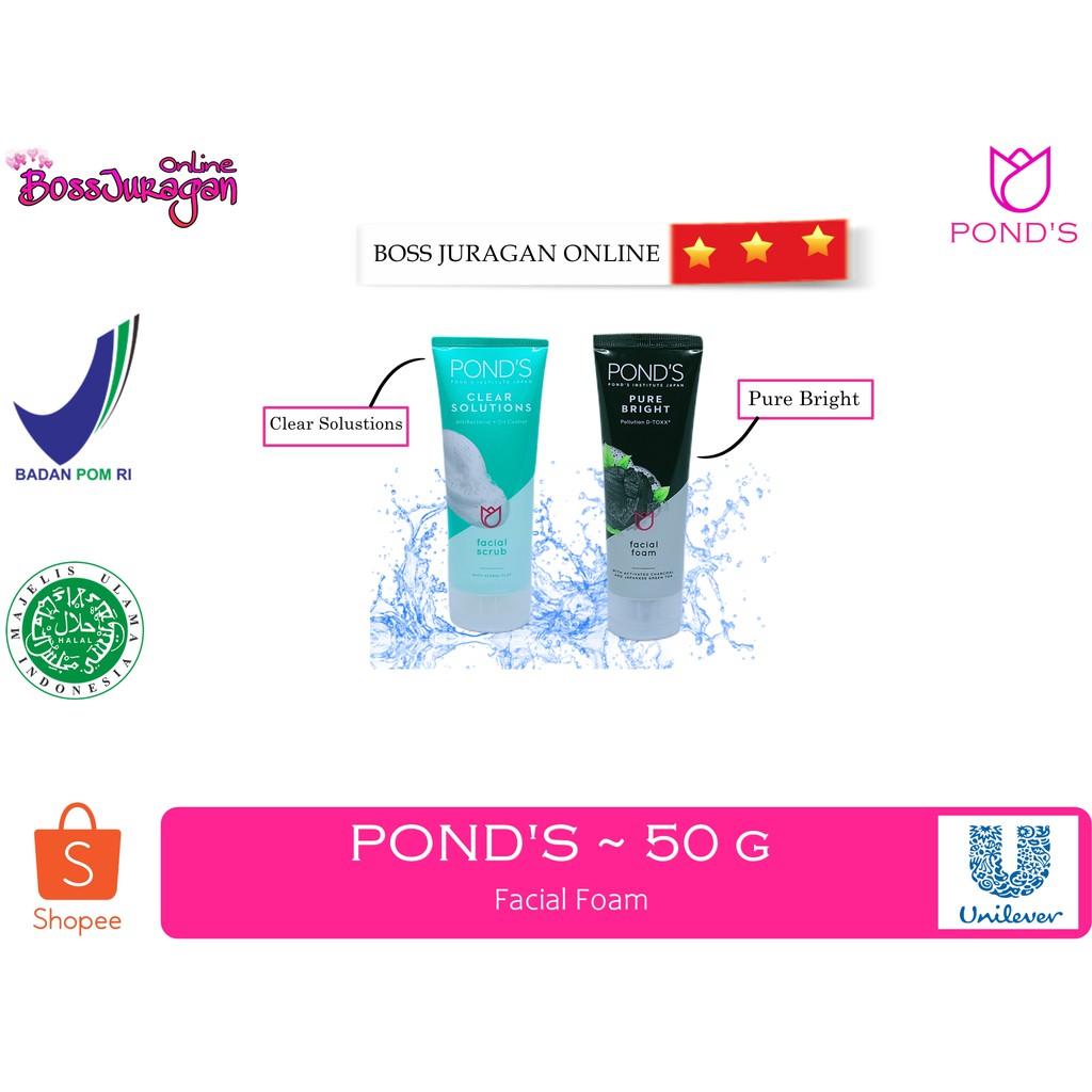 (BOSS) PONDS Facial Foam 50gr - Sabun Cuci Muka