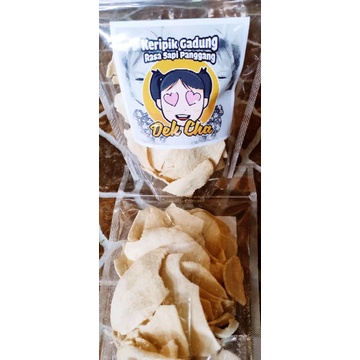 

keripik gadung / kripik gadung / kerupuk gadung / krupuk gadung Dek Cha rasa sapi panggang