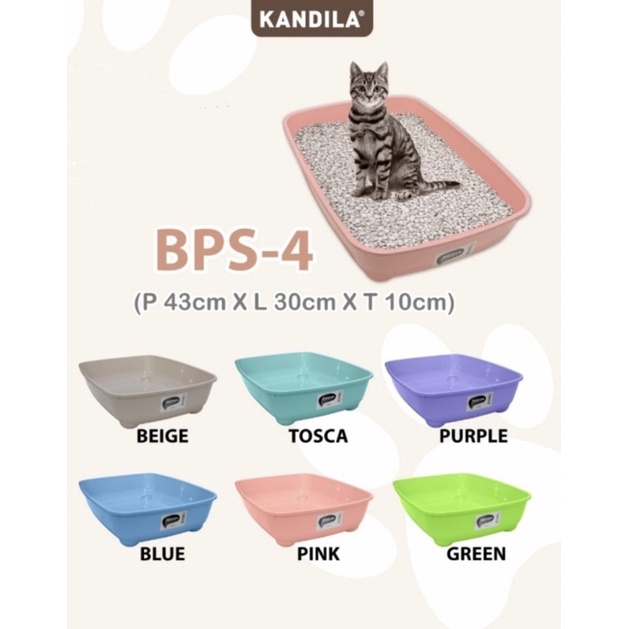 Kandila Litter Box BPS-4 - Bak Pasir Kucing / Cat Litter Box Ukuran Medium