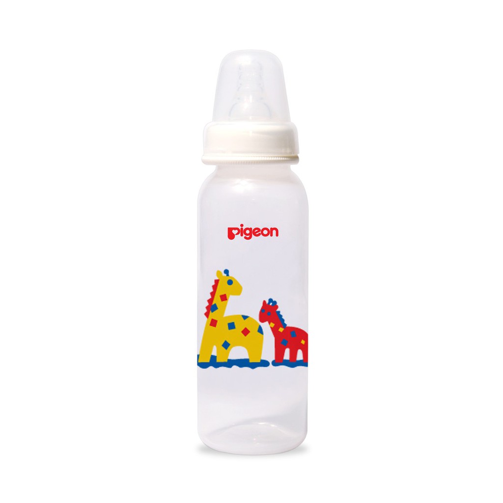 Pigeon Botol Susu Peristaltic Nipple Round Nursing Bottle PP RP Slim Neck Giraffe Jerapah 240ml