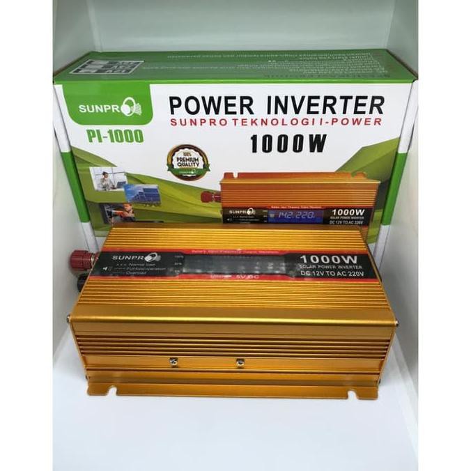 COD Power Inverter 1000 Watt Sunpro PI-10 Mengubah Arus DC Menjadi AC