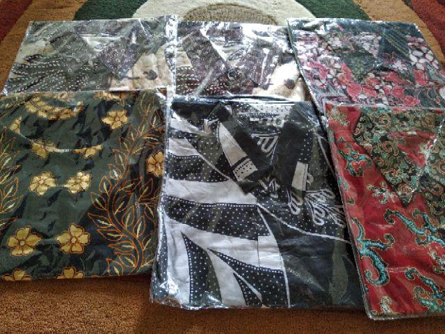 Kemeja Batik Pria Pari Krem M L Xl