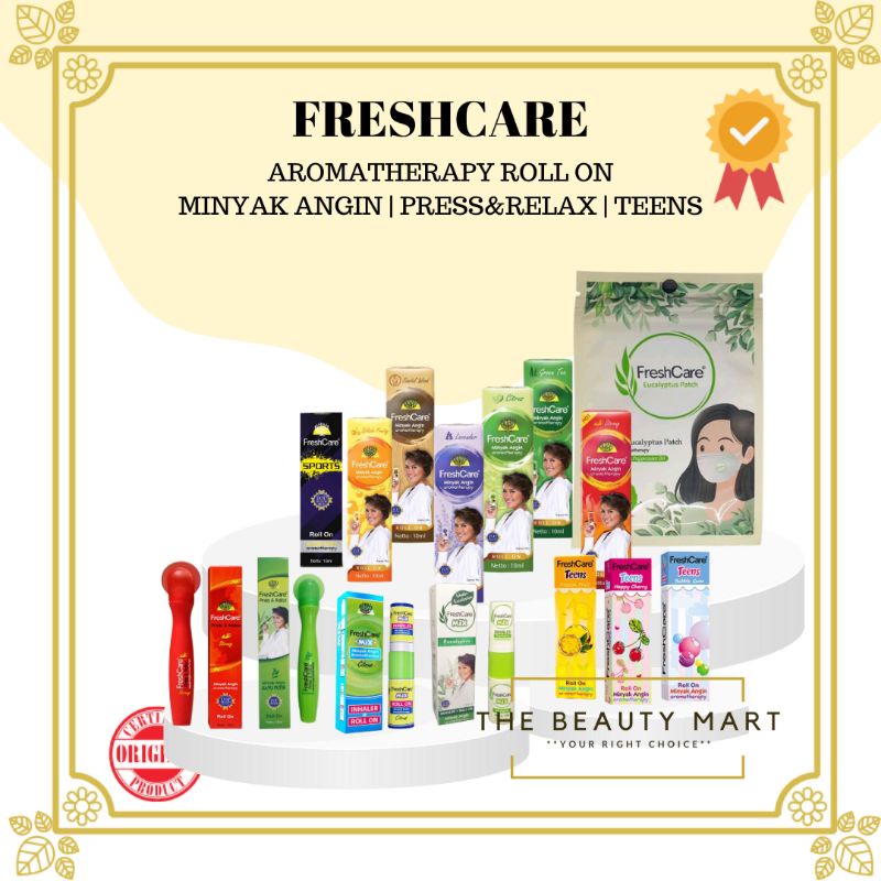 Freshcare Minyak Angin AromaTherapy Aroma Theraphy Roll On | Teens | Press &amp; Relax | Eucalyptus Patch