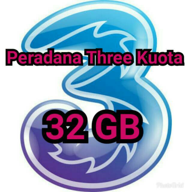 Kartu Perdana Tri Three 4G LTE Kuota Internet 32 GB