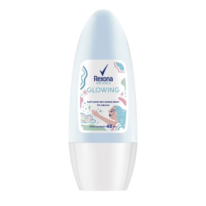 REXONA Roll On Deodorant Antiperspirant Glowing 40ml