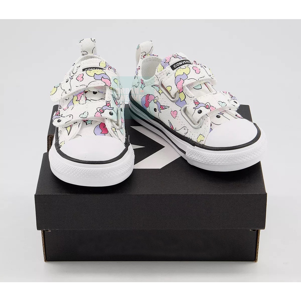 Sepatu Anak Converse All Star 2vlace Trainers Unicorn White Exclusive 18-35 Usia Baby TK SD