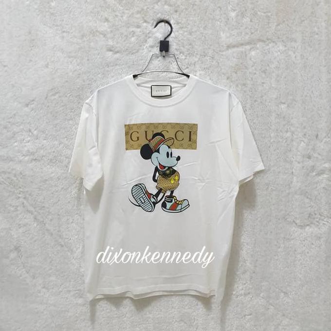 Kaos Gucci Mickey Minnie White Colour New Super Mirror Quality 1:1 Pk .Aruansy.Olshop