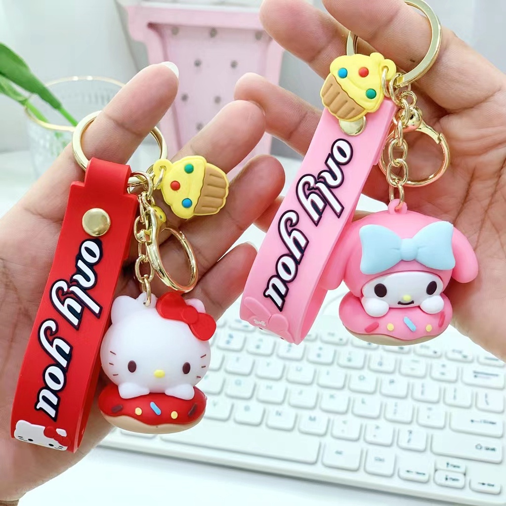 keychain Gantungan Kunci hello kitty melody kuromi pompurin cinnamoroll KC02 key chain