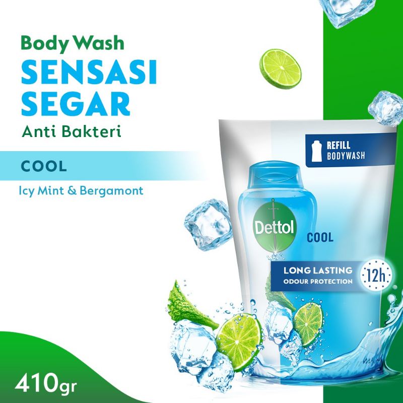 Dettol Cool Body Wash 410g rijek kemasan
