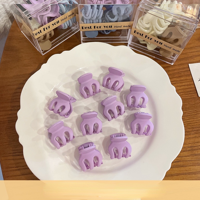 10pcs / Kotak Jepit Rambut Mini Hias Mutiara Opal Gaya Korea