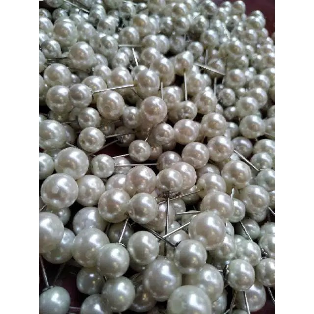 Tuspin hijab Pearl White Chrome Aksesoris muslim terbaru murah-5