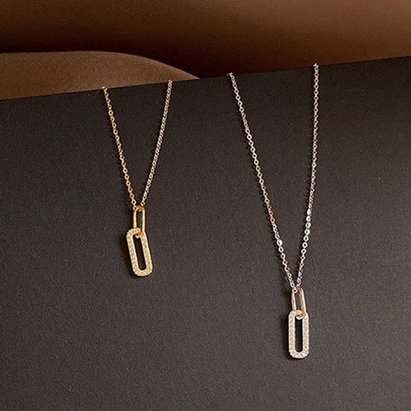 Fancyqube Kalung Sterling Silver 925 Lapis Emas 14k Dengan Liontin Zircon Untuk Wanita