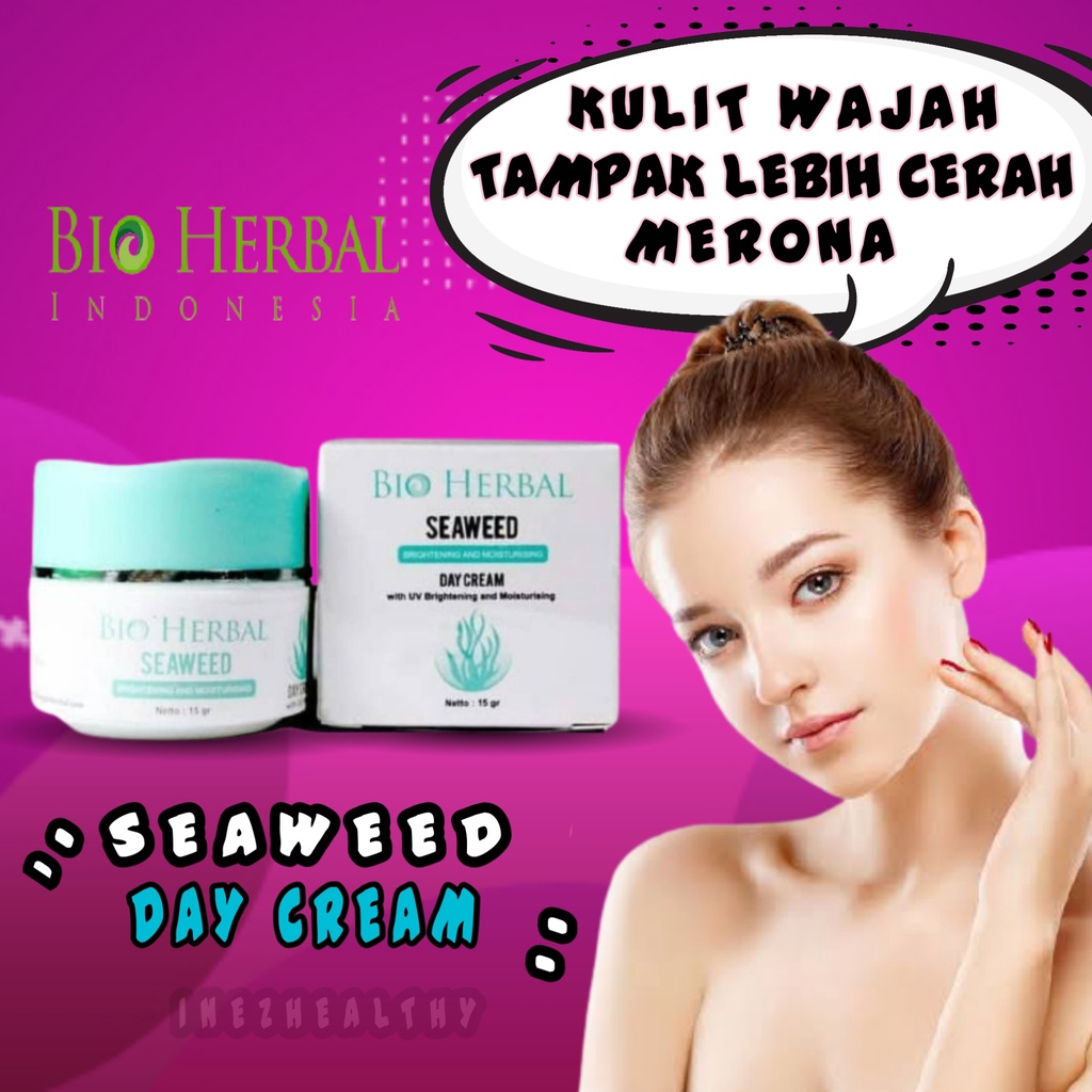 Bio Herbal Seawed Day Cream - Krim Wajah Siang Pelembab Muka Glowing Original Bpom