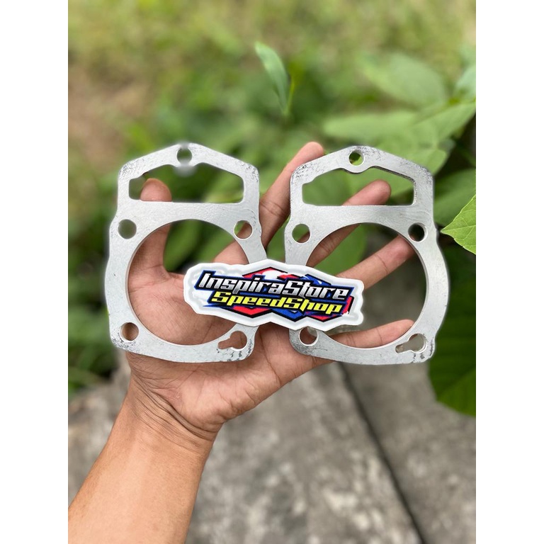 PAKING BLOK TIGER 1MM 2MM 3MM 4MM 5MM 6MM 7MM 8MM PAKING ALUMUNIUM GANJEL BLOK TIGER GL MEGAPRO