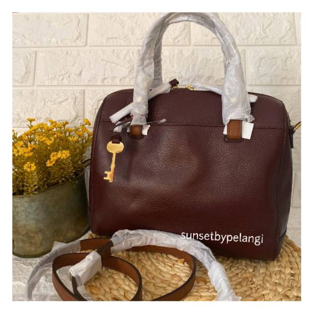 Tas Fossil Rachel Satchel Fig