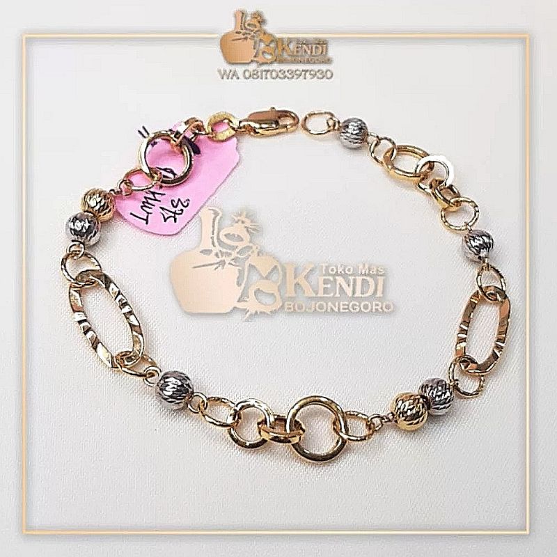 Gelang Emas Bracelet Gold HWT Chain Merico White Gold