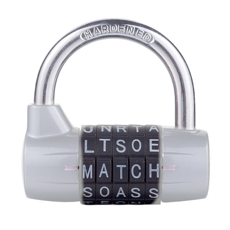 Vivi Kunci Loker Gym 5huruf Heavy Duty Alloy Padlock Password Gembok Keamanan Kokoh-Mudah Di Atur Sendiri Keyless Res