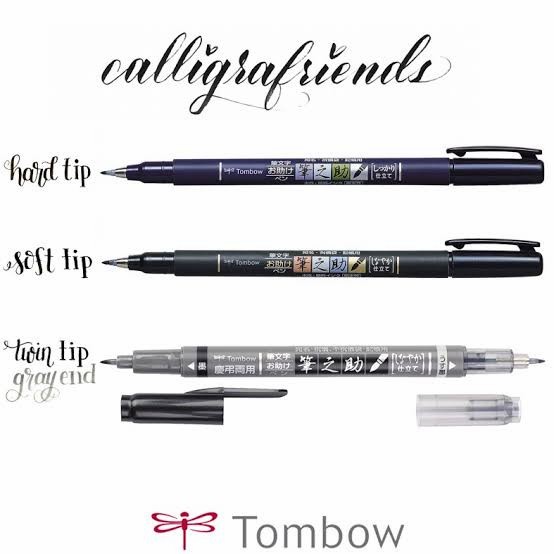 

kaligrafi-perlengkapan- tombow calligraphy brush pen fudenosuke / pena kuas kaligrafi tombow - hard