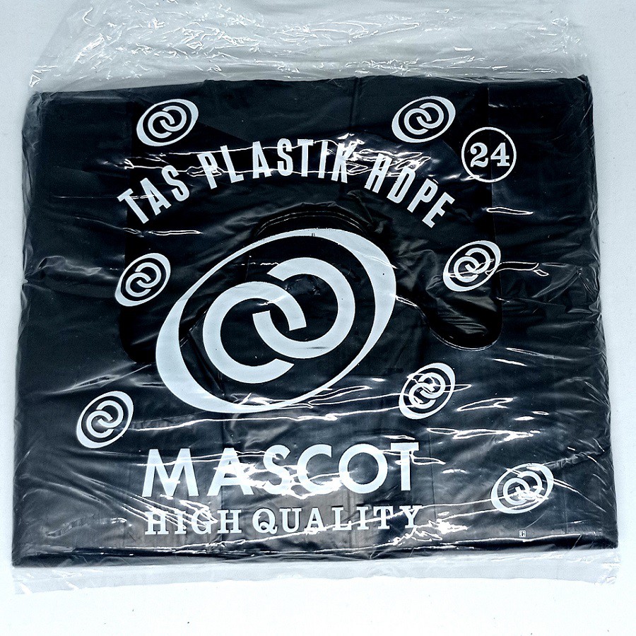 Tas Kantong plastik kresek Hitam MASCOT ukuran 15/17/24/28