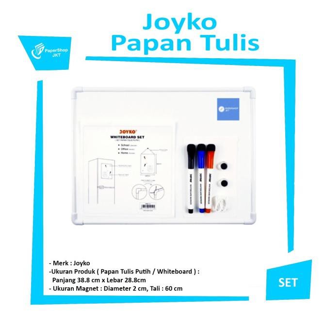 

Big Sale JOYKO Whiteboard Set Papan Tulis Putih WBS-10 [ SET ] Big Sale