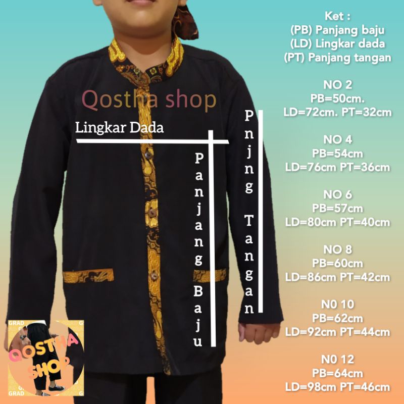 set baju pangsi adat sunda anak laki laki