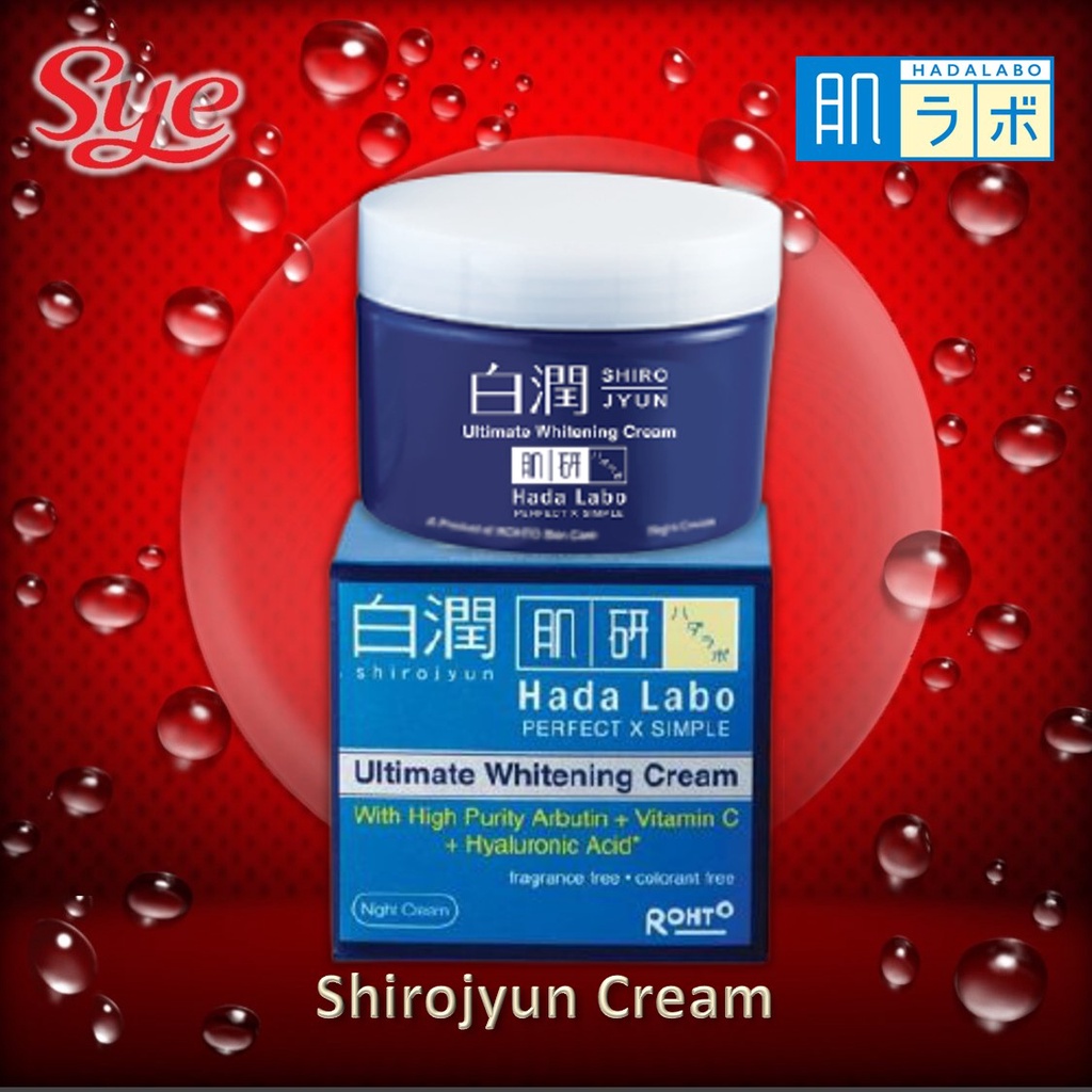 BPOM HADA LABO SHIROJYUN WHITENING CREAM 40GR / HADALABO CREAM / SYE