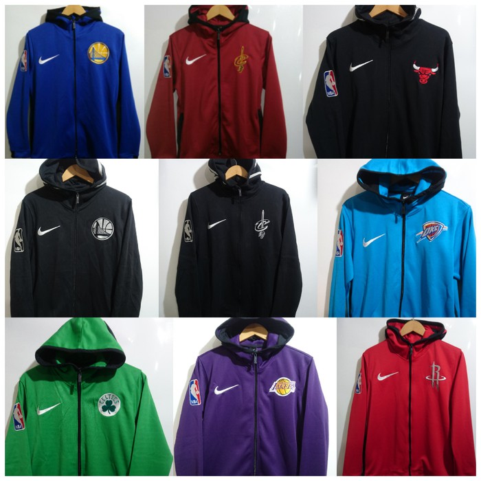 JAKET HOODIE BASKET NBA NIKE GSW WARRIORS / CAVALIERS /LAKERS DLL