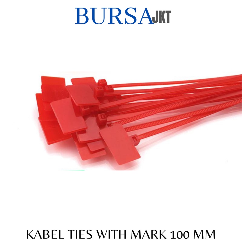 KABEL TIES TIE MARKING PENGIKAT KABEL DENGAN TAG 100 MM