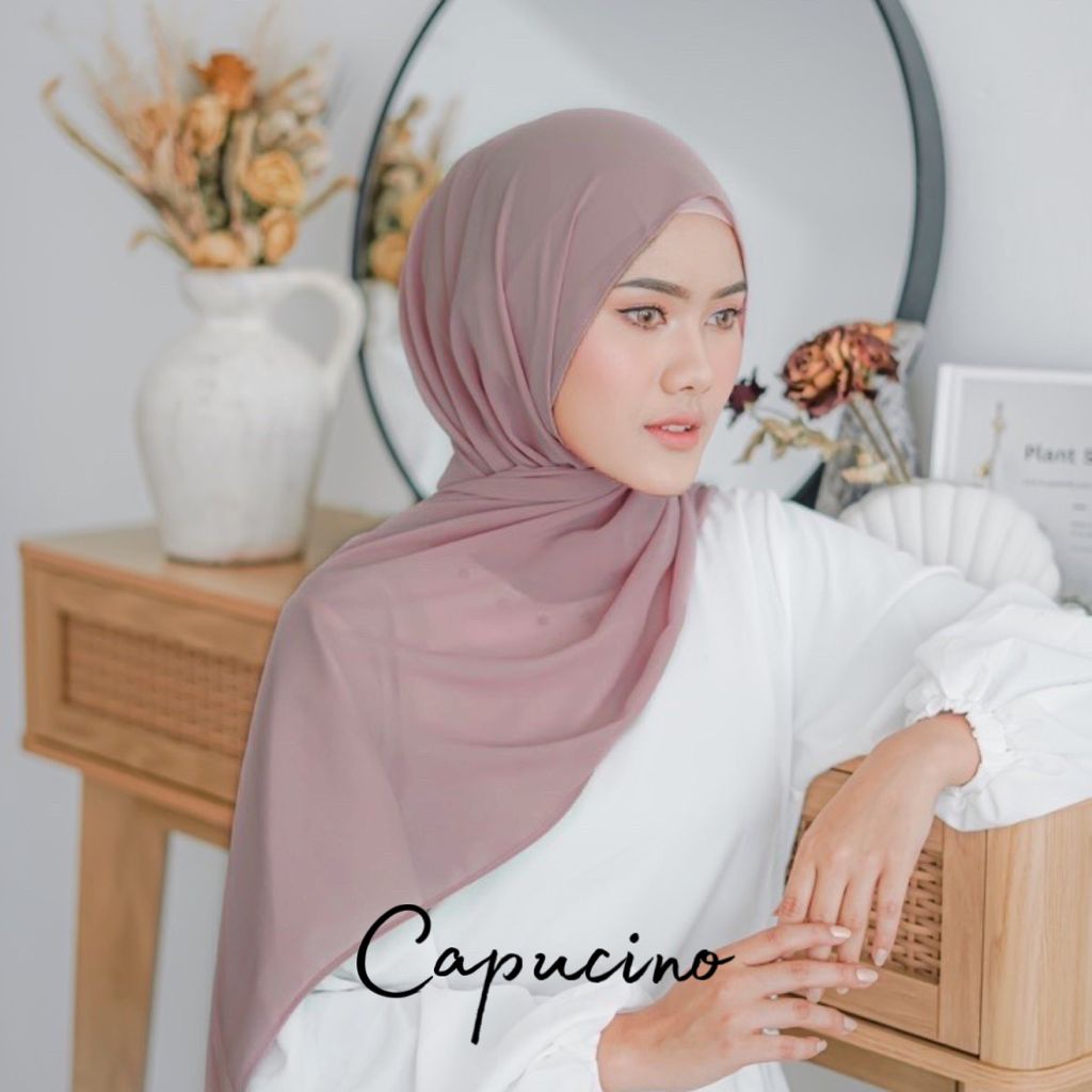 [PROMO] PASHMINA CERUTY BABYDOL / JILBAB / TERMURAH / PASHMINA / KERUDUNG PASHMINA CRUTY / GOJEK/OCD-CERUTY CAPPUCINO