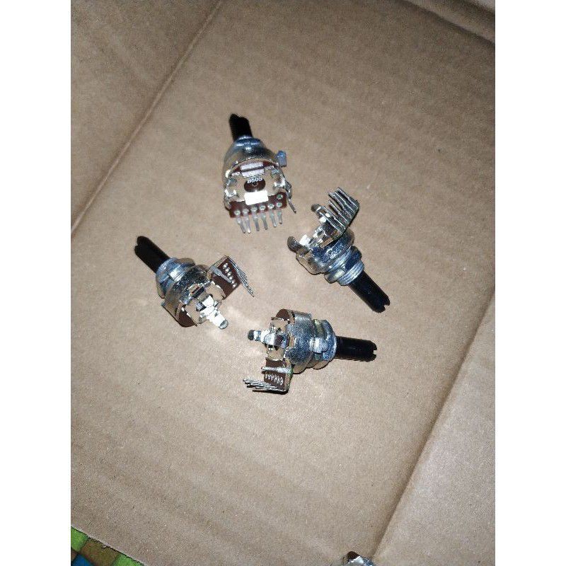 Potensio Bulat 6 Kaki Tekuk Ori Tape Politron Polytron 6 pin tekuk drat AS panjang Plus CT