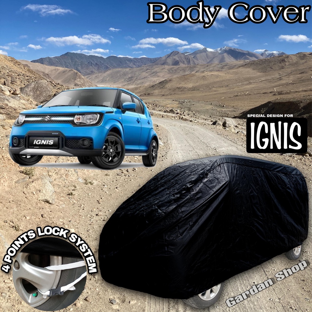 Sarung Mobil IGNIS Hitam POLOS Body Cover Ignis Full Black