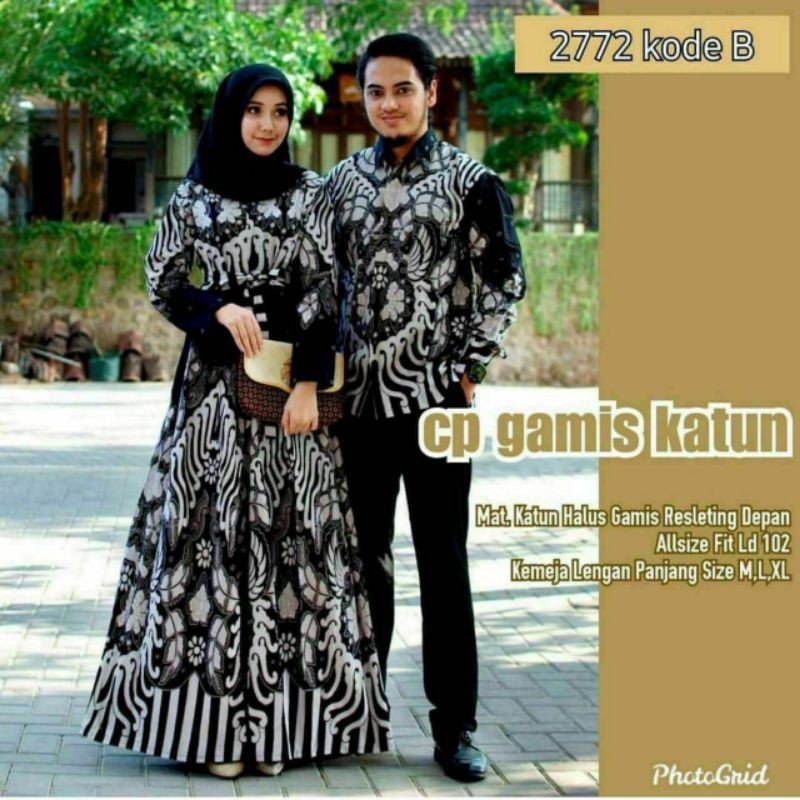 BAJU BATIK COUPLE MODERN  SARIMBIT BATIK COUPLE GAMIS BATIK