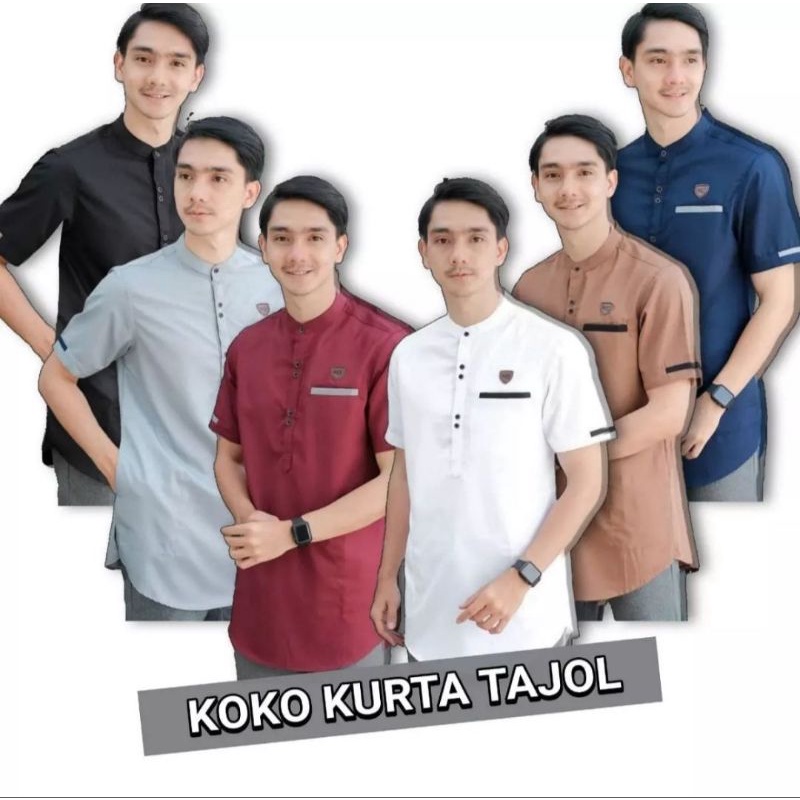 Koko Kurta Tajol M/L/XL Toyobo Tojiro Lengan Pendek Koko Terbaru Premium High Quality