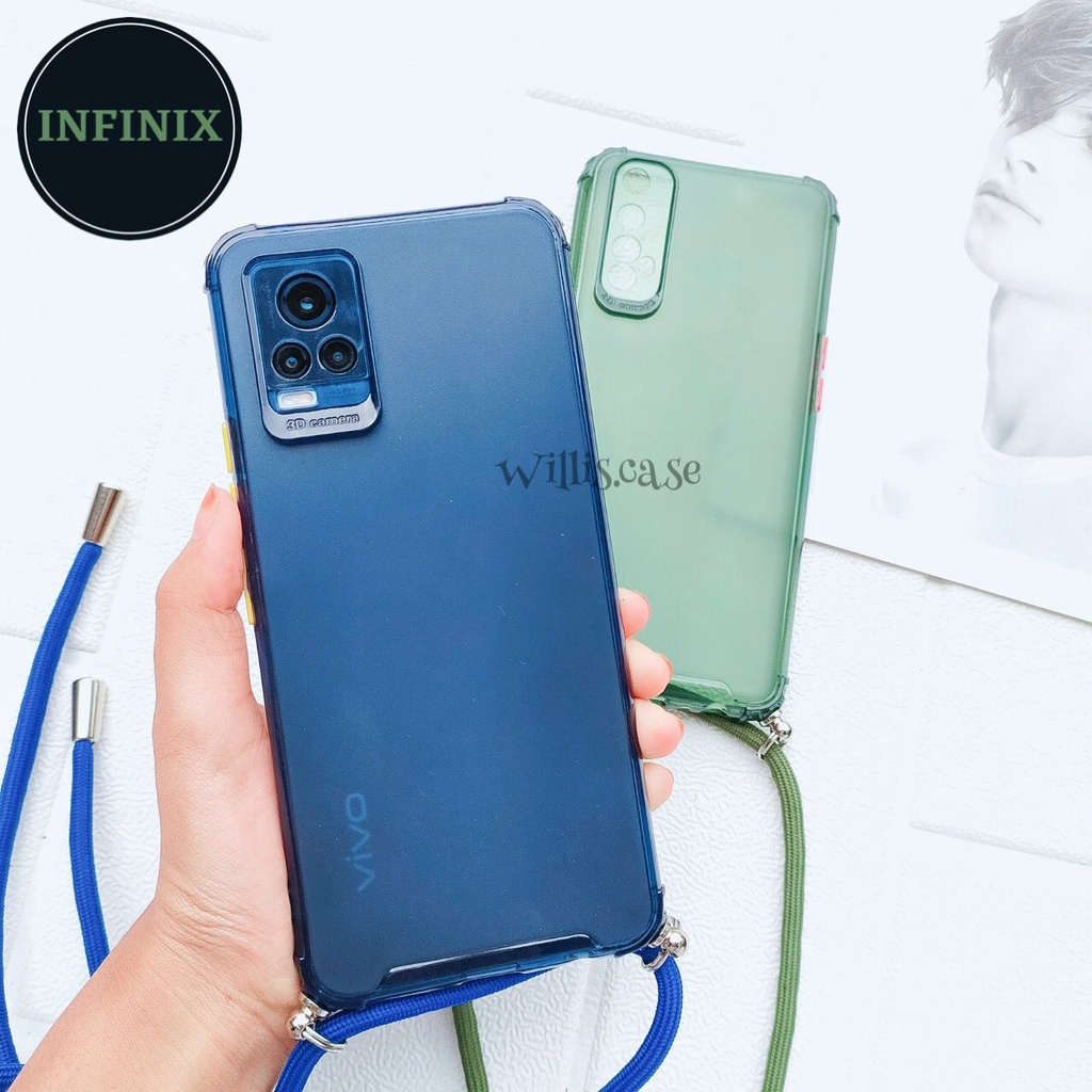Silikon Jelly + Tali Nagita Case Infinix Note 8 Hot 10 Smart 4 Hot 9 Play Note 7 Smart 5