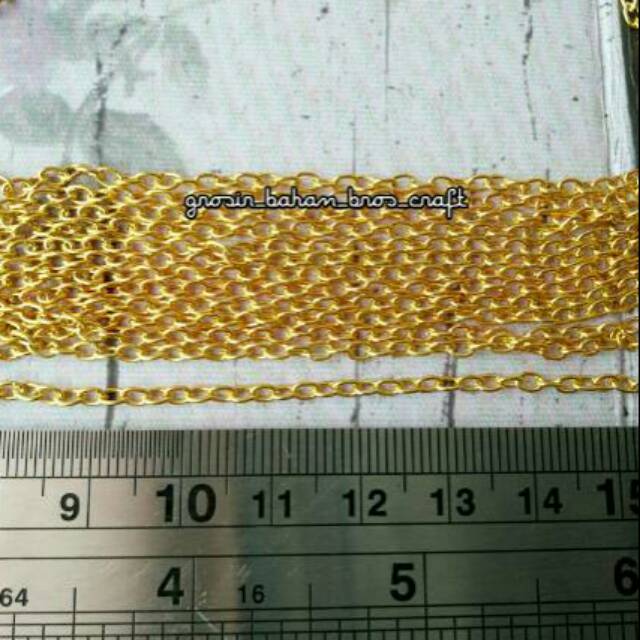 Rantai Beras Gold per 5 meter