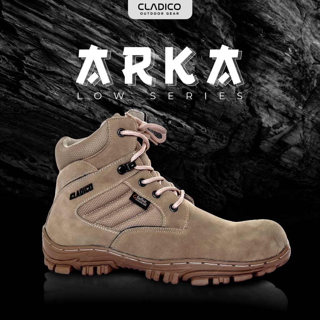 Sepatu Safety CLADICO Boots Pendek Ujung Besi Arka Low Cut Sefty Shoes Proyek Kerja Lapangan Outdoor Bikers Berkendara Touring