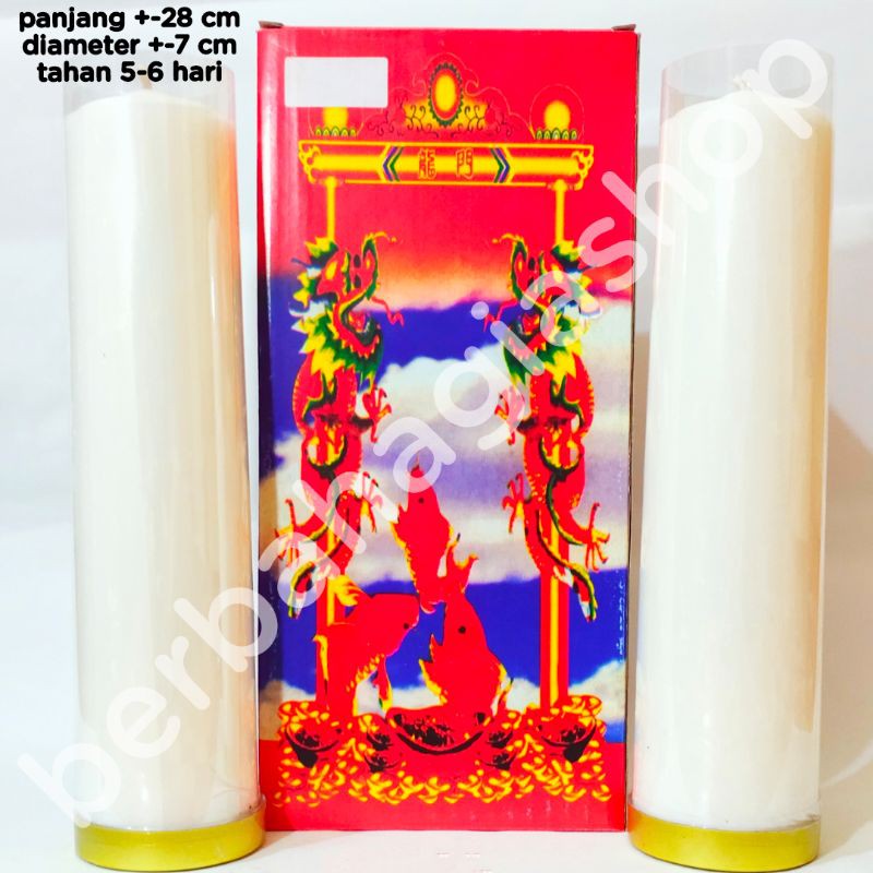 Lilin Naga Uk.3 Kati Sepasang / Lilin Ukuran 3 Kati Warna Merah Kuning Dan Putih