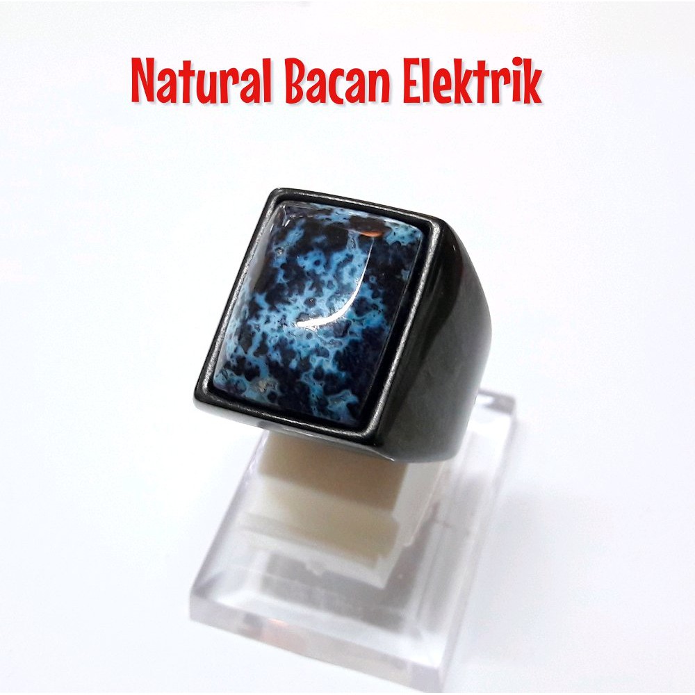 Diskon Cincin Natural Bacan Elektrik Warna Asli Alam Ring