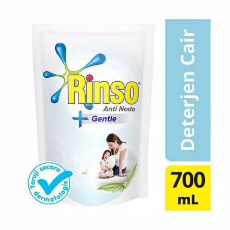 Rinso cair gentle pure dan active fresh 700ml