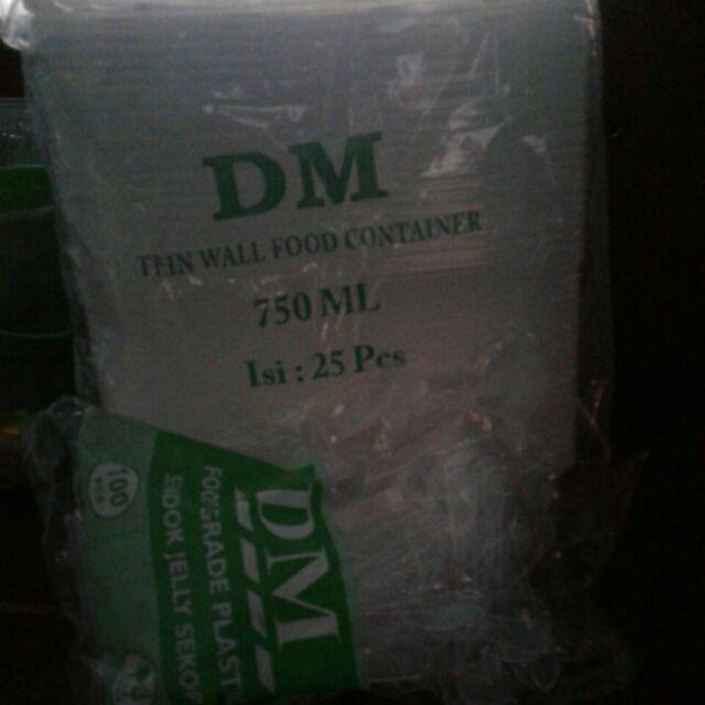 Thinwall / Plastik Food Container 750 Ml Isi 25 Pcs